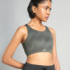Women's Dark Grey Training Printed High Support Sports Bra