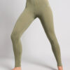 Women's Olive Yoga Flow Cotton Tights